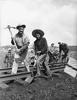 Maryland Prints: Two Mexicans Working On Railroad
