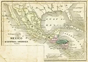 Images Dated 27th July 2016: Mexico and Central America map 1856