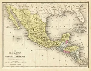 Images Dated 18th May 2017: Mexico and Central America map 1867