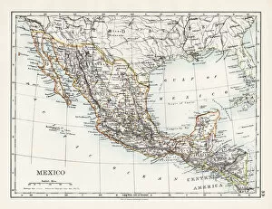 Backgrounds Collection: Mexico map 1897
