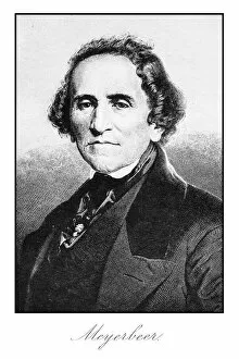 Famous Music Composers Gallery: Meyerbeer engraving