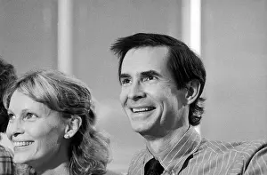 Mia Farrow and Anthony Perkins in Jovial Mood During Theater Rehearsal