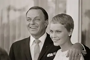Mia Farrow and Frank Sinatra Posing Together