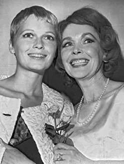 Maureen Osullivan Prints: Mia Farrow with Mother Maureen O'Sullivan