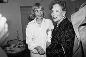 Mia Farrow with Her Mother Maureen O'Sullivan Inside Theater