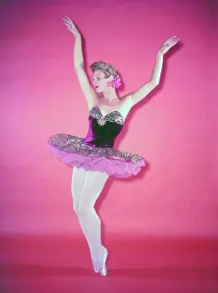 Mia Slavenska Posing in Handmade Costume