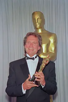 Michael Douglas Posing with Oscar