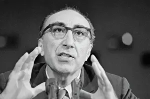 Michael E Prints: Michael E. DeBakey Gesturing While Speaking