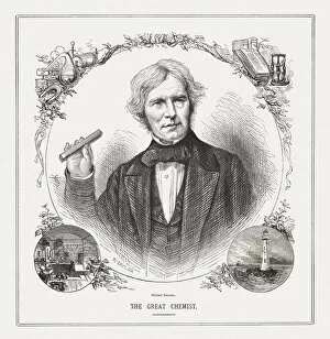 Images Dated 25th July 2015: Michael Faraday (1791 - 1867), English scientist, published in 1873