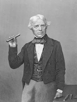 Boredom Prints: Michael Faraday Posing with Magnet