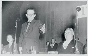 Michael Foot Gesturing with Arm Extended