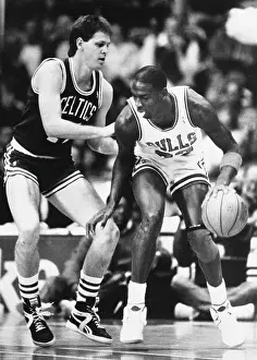 Michael Jordan Dribbles Past David Ainge