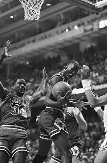 Michael Jordan Grabbing Rebound
