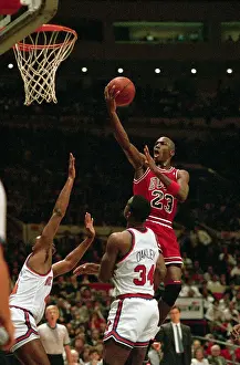 Michael Jordan Slam Dunking the Ball