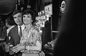 Hoboken Prints: Michael and Kitty Dukakis Enjoying a Beer