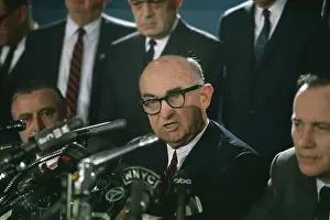 Michael J Prints: Michael Quill Speaking at a Press Conference