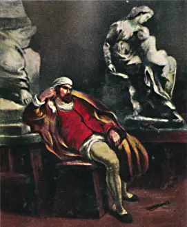 Profession Prints: Michelangelo 1475-1564 - Gemalde Von Delacroix