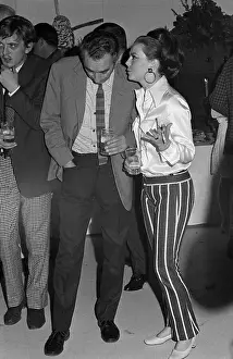 Michelangelo Antonioni and Natalie Wood at Party