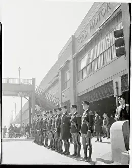 Dearborn Prints: Michigan Troopers Standing in Formation