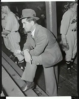 Mickey Cochrane with One Leg Propped