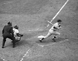 Mickey Mantle In Action