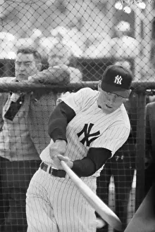 Mickey Mantle At The Batter'S Cage