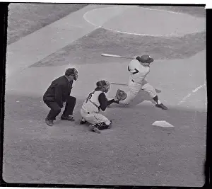 Mickey Mantle in Batting Action