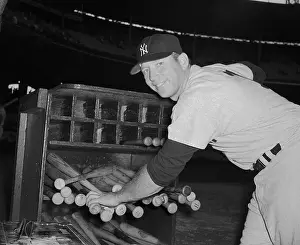 Mickey Mantle Choosing Baseball Bat
