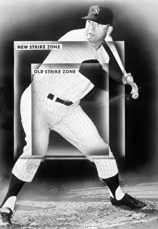 Zone Prints: Mickey Mantle Demonstrating Change in Strike Zones