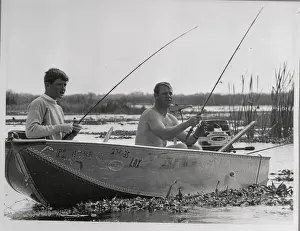 Mickey Mantle Fishing with Son