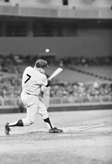 Mickey Mantle Hitting a Home Run
