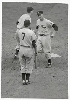 Mickey Mantle After Hitting Homerun