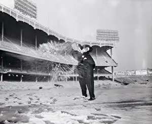 Spraying Prints: Mickey Mantle Hitting Snowballs
