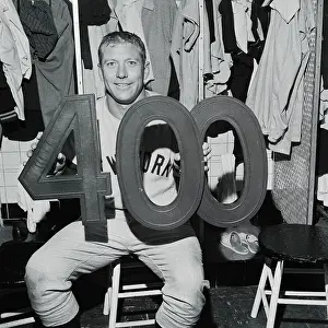 Mickey Mantle Holding Large Numerals