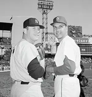 Mickey Mantle and Ken Boyer at World Series