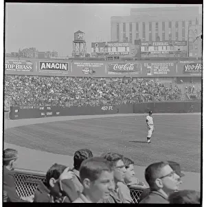 Mickey Mantle Playing on The Field