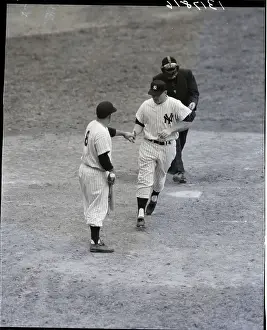 All Star Prints: Mickey Mantle Reaching Out To Yogi Berra