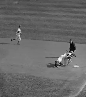 Mickey Mantle Receiving Shoulder Injury