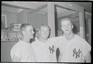 Victory Prints: Mickey Mantle with Roger Maris and Tony Kubek