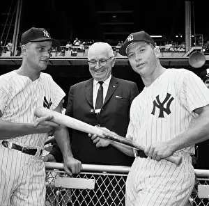 Mickey Mantle and Roger Maris with Truman