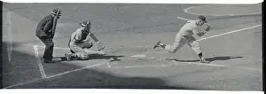 Mickey Mantle Running to First Base