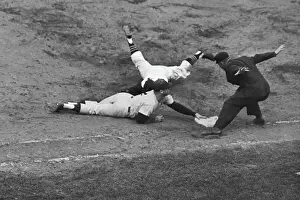 Safe Prints: Mickey Mantle Slides And Is Safe
