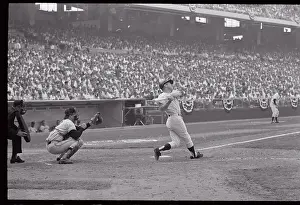 Anaheim Prints: Mickey Mantle Swinging for an Out