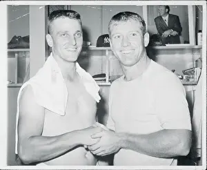 Mickey Mantle with Teammate