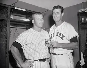 Mickey Mantle with Ted Williams After All Star Game