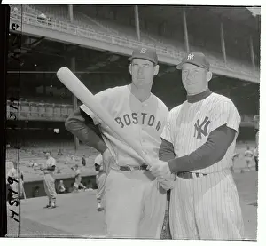 Mickey Mantle and Ted Williams Posing Together