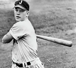 Missouri Prints: Mickey Mantle W/Joplin Hat Swinging Bat