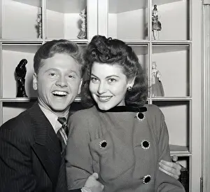 Figurine Prints: Mickey Rooney And Ava Gardner