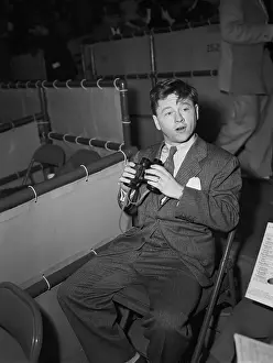 Mickey Rooney with Binnoculars