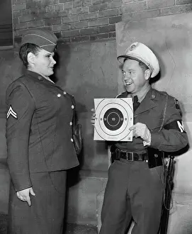 Mickey Rooney and June Smaney in Army Movie Scene